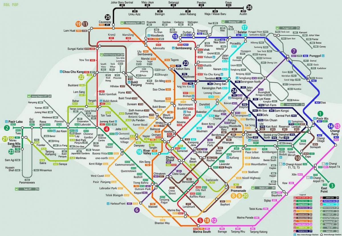 lrt мапата Сингапур
