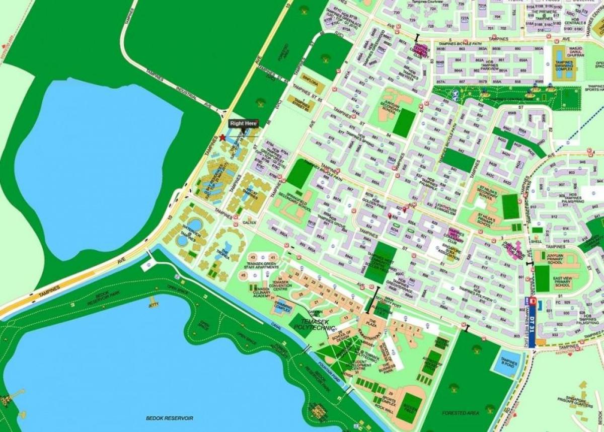 карта на tampines Сингапур