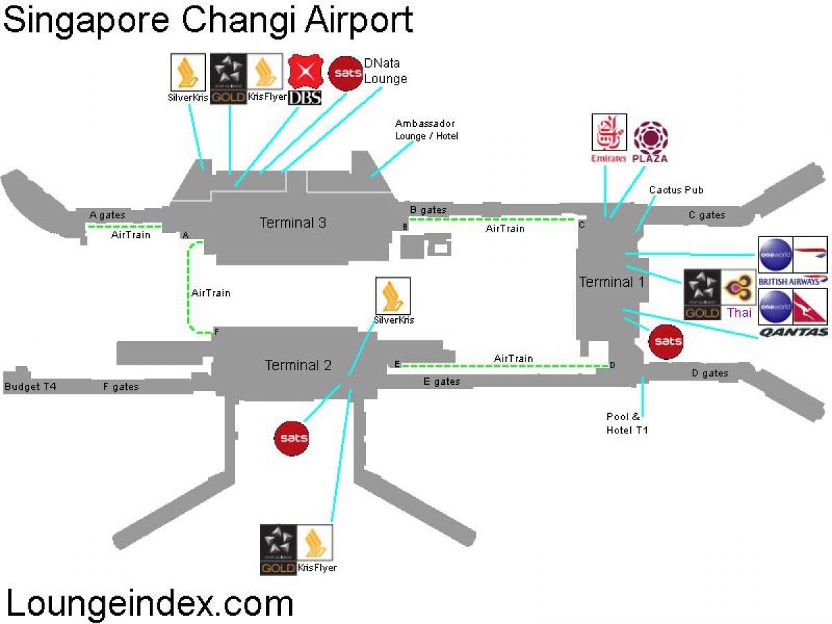карта на Сингапур аеродром