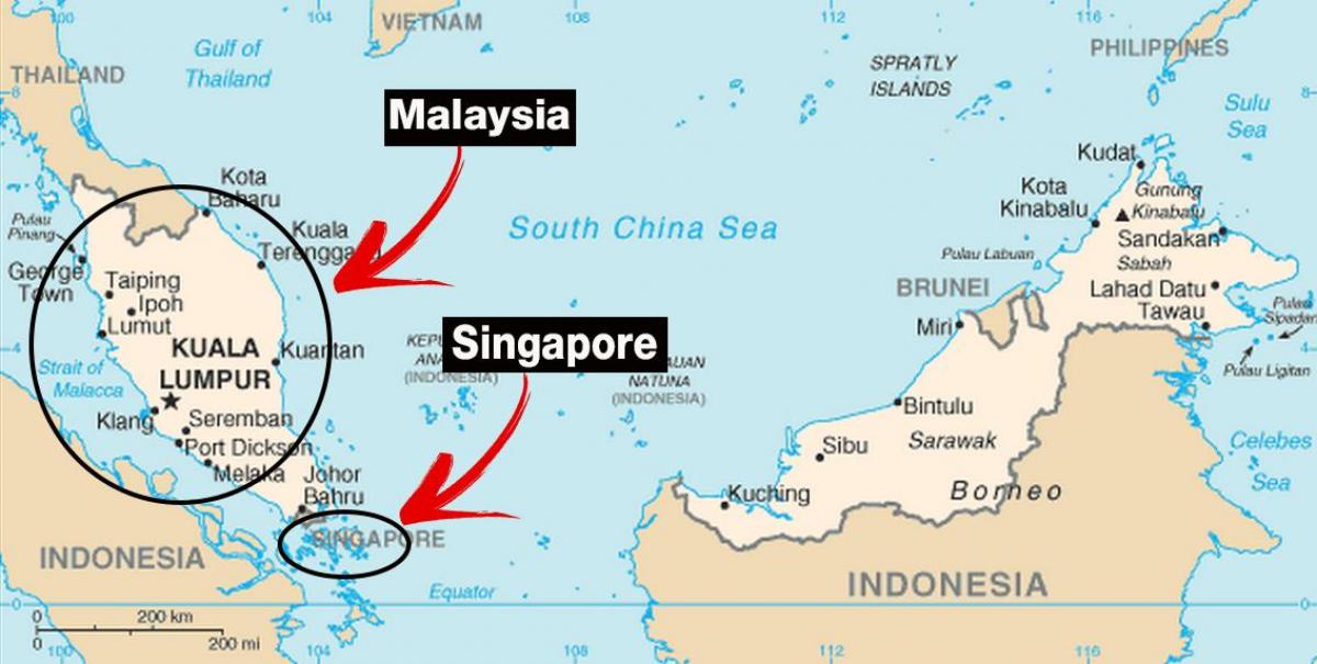 Сингапур мапата на светот