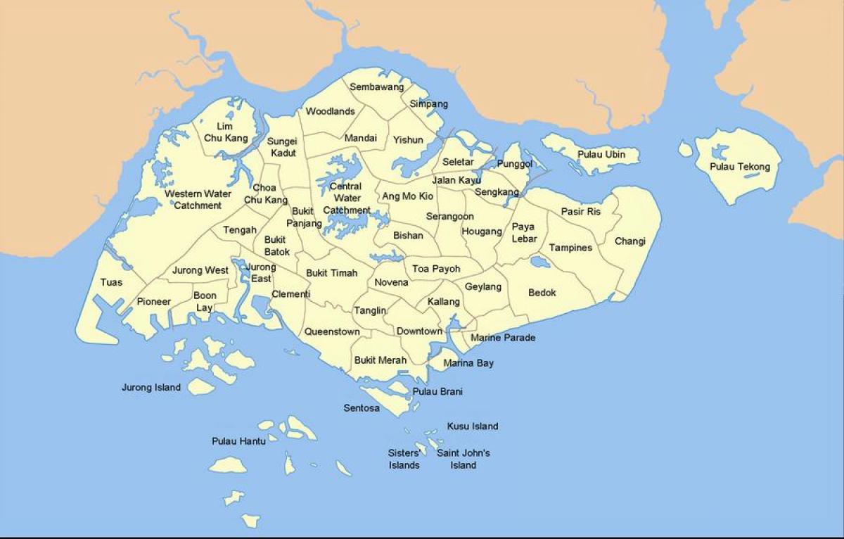 карта на Сингапур земја