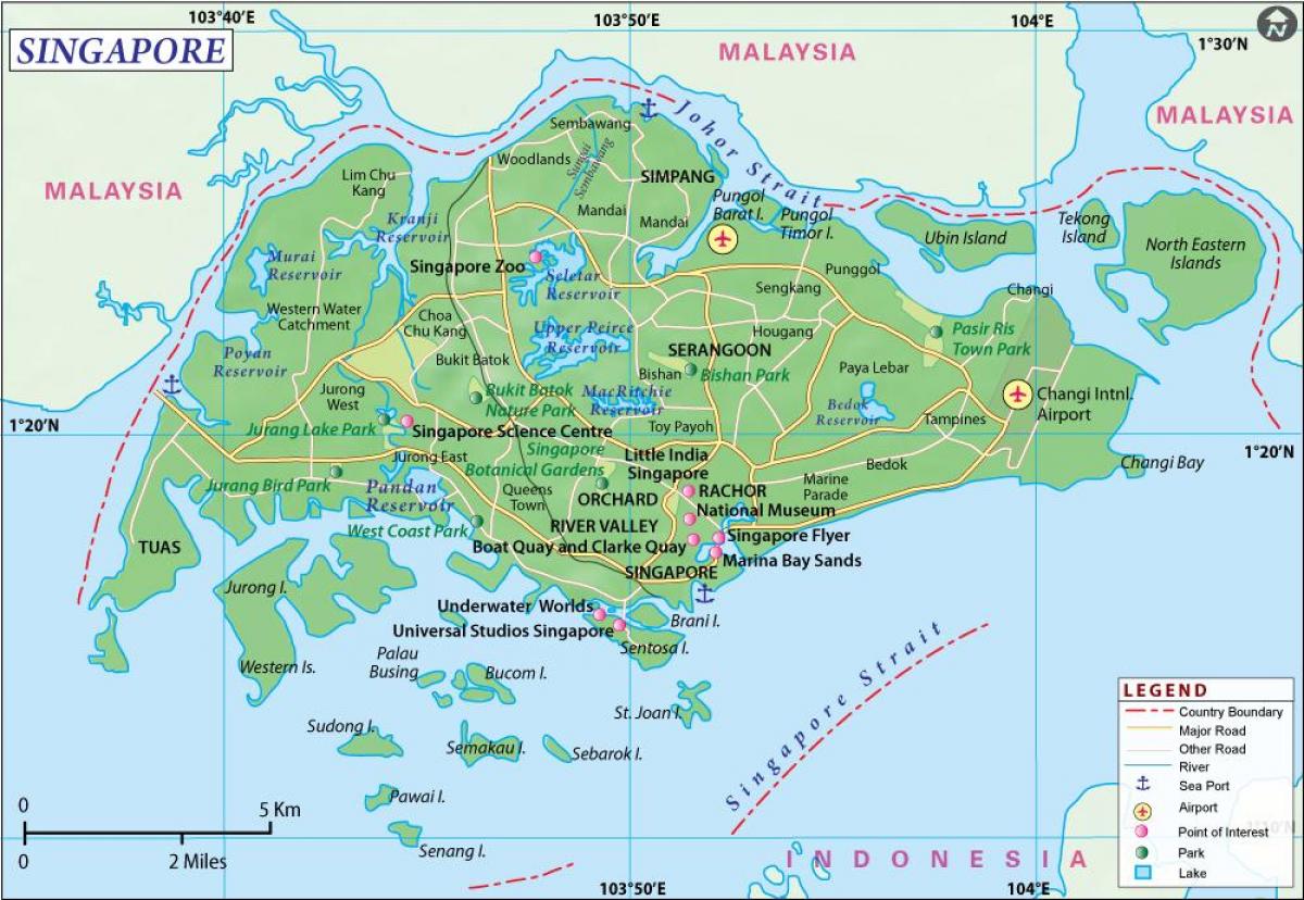 карта на Singapore city