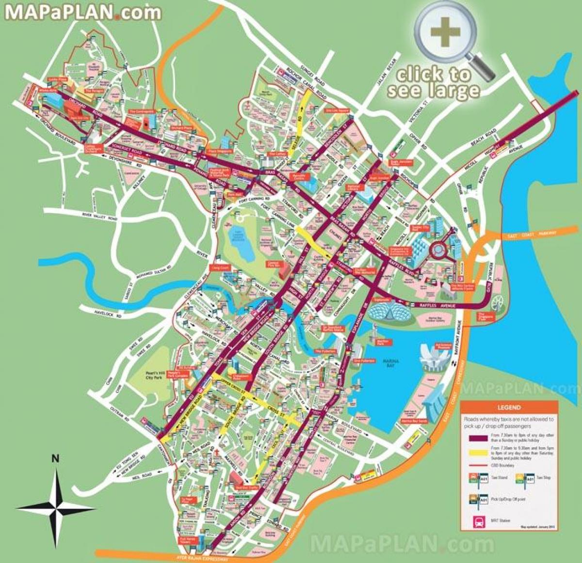 Сингапур туристички места на мапата