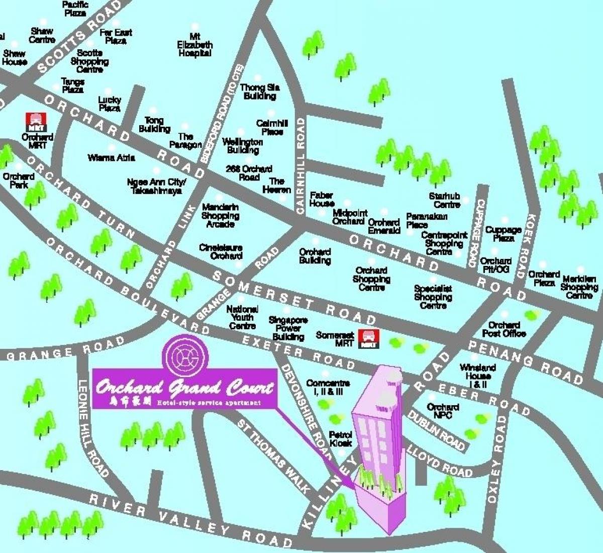 овоштарник патот Сингапур мапа