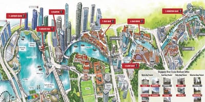 Карта на Сингапур Реката Крстарење
