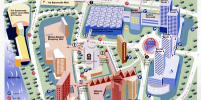 Централната Бизнис-Област Сингапур Мапа