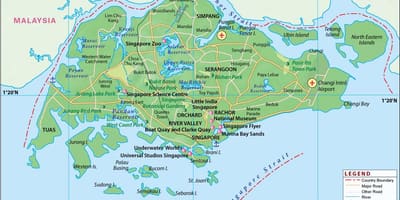 Карта на Singapore city
