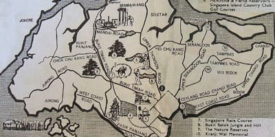 Стара карта на Сингапур
