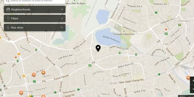 Карта на Bedok Сингапур