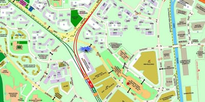 Карта на Jurong Исток