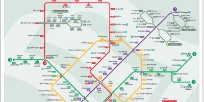 Lrt маршрутата на мапата Сингапур