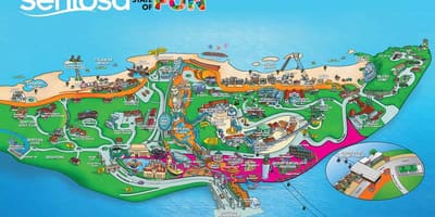 Карта на островот sentosa