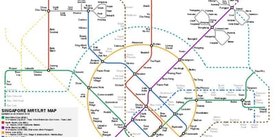 Сингапур smrt мапа