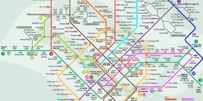 Smrt Сингапур мапа