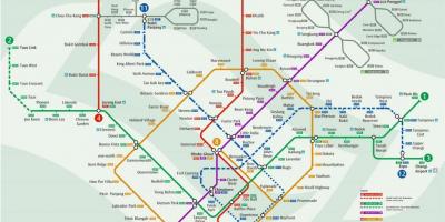 Карта на Сингапур железнички