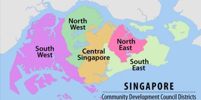 Карта на Сингапур регионот